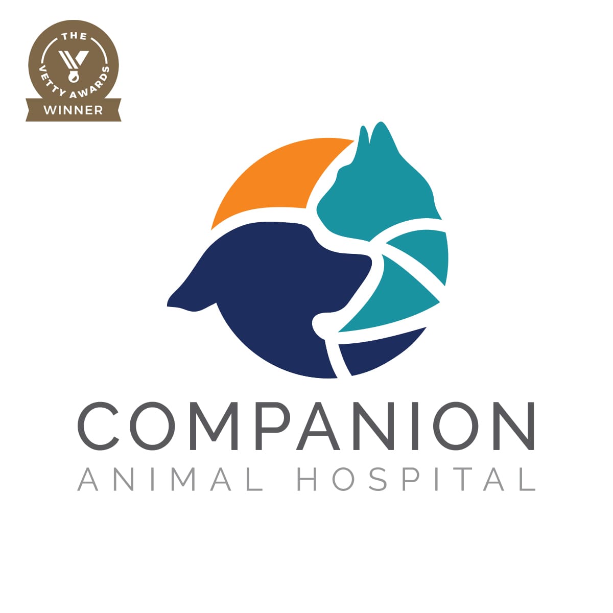 <span style="font-size: 21px;"><strong>Companion<br>Animal Hospital</strong></span><br>
Logo design