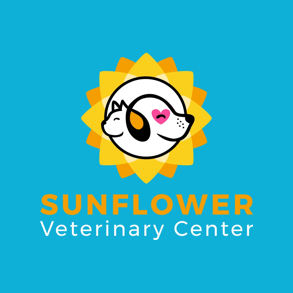 <span style="font-size: 21px;"><strong>Sunflower<br> Veterinary Center</strong></span><br>
Logo design