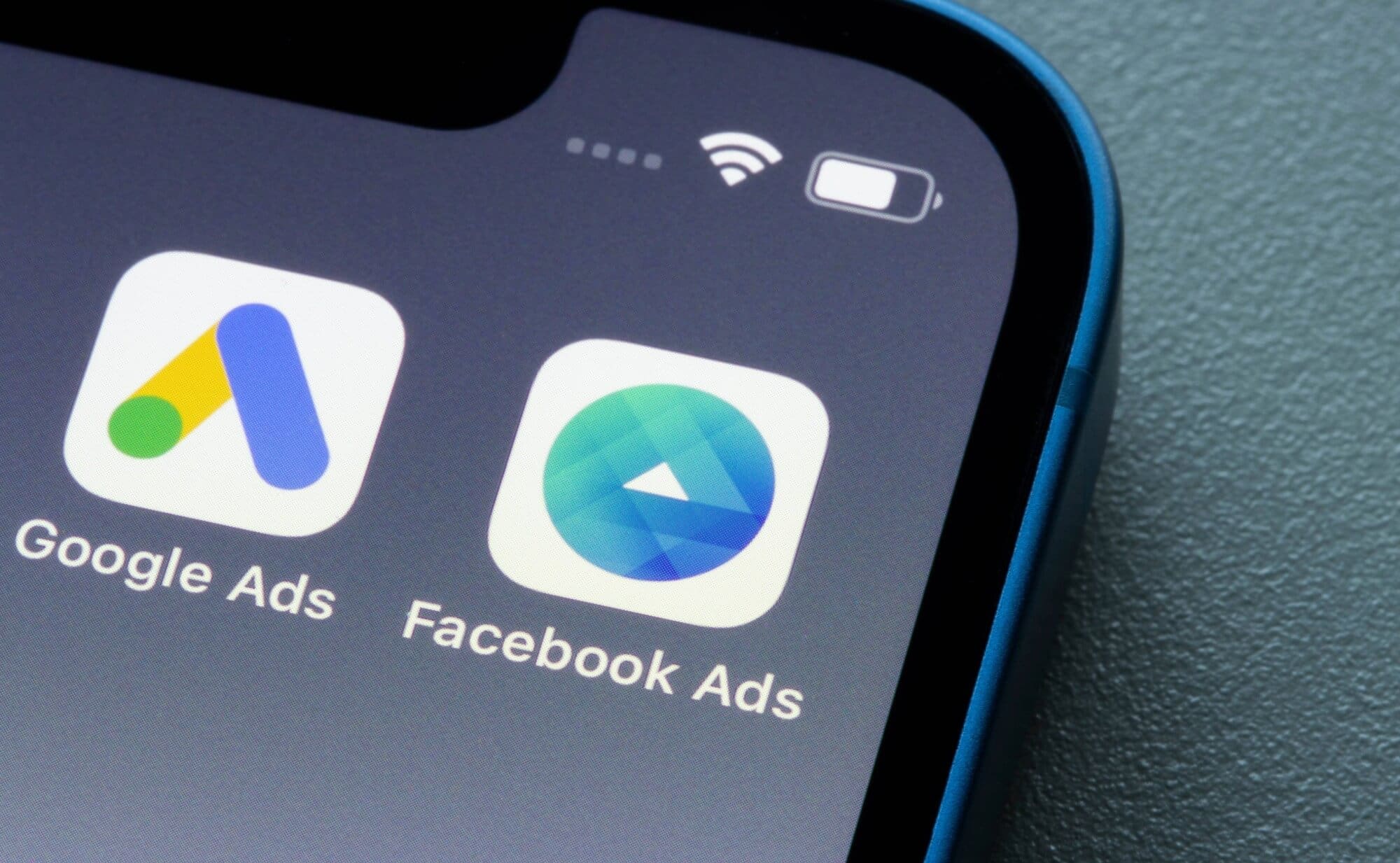 Google ads and facebook ads app icons